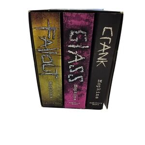 🆕️Ellen Hopkins The Crank Trilogy Box Set Books Crank Glass Fallout Young Adult